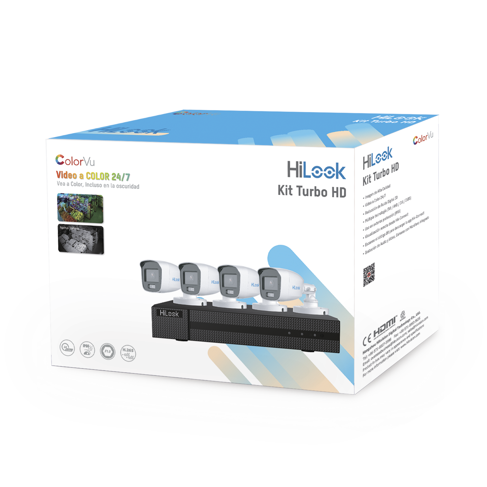 HL1080CV_A-h Cámara Doble Lente PT / Rotación en Ambos Lentes / Wi-Fi / 4MP+ y 4MP (Resolución 8 Megapixel ) / Auto Seguimiento Inteligente / Visión Color Nocturna