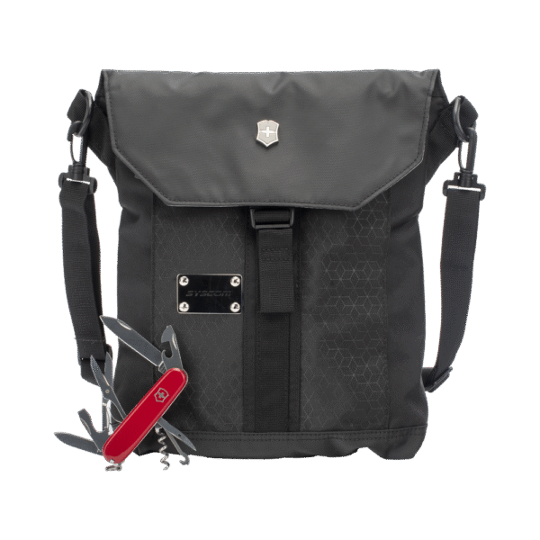 13703T7U-l Paquete Victorinox de Mochila ADVENTURE TRAVELER DELUXE y Navaja CLIMBER de 14 Funciones.