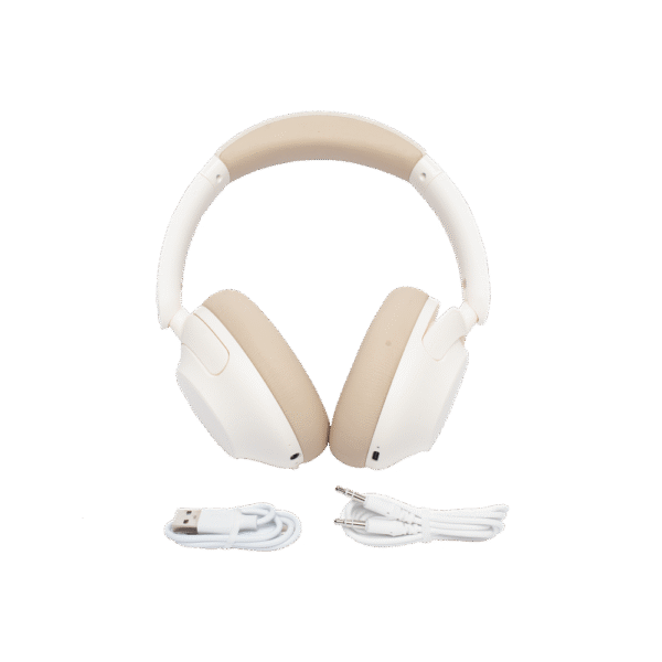 15809-AD-6-l AudífonosInalámbricos | HiTune Max5 | Bluetooth | 3.5mm | Sonido Hi-Res | CancelaciónActiva de Ruido (ANC) de hasta 43dB | Autonomía de 90 horas | Diseño Ajustable| Almohadillas Suaves | Color Blanco.