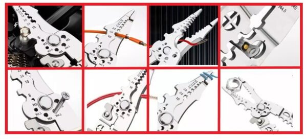 226678-pinza Pinza Profesional para Electricista, Multifunciones 9 en 1, de 8.5"