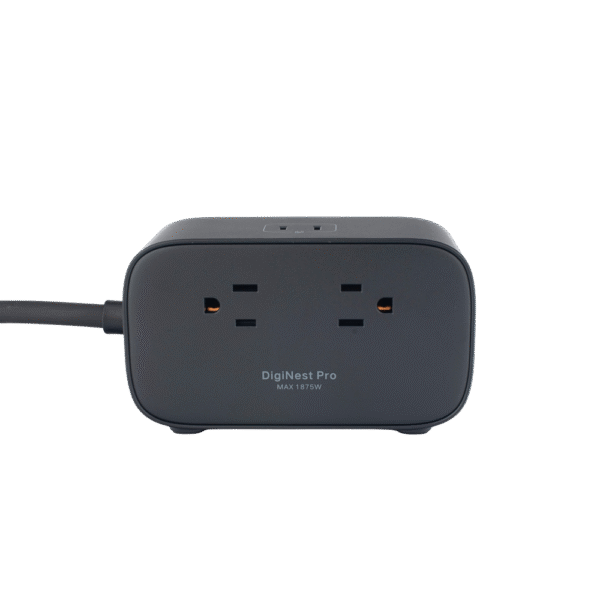 Cargador de Escritorio y Tomacorriente Múltiple | 3 Puertos USB-C | 1 Puertos USB-A | 3 Tomacorriente de CA | Tecnología GaN II | 1 USB 100W PD | Carga Rápida | Diseño Innovador en Forma de Cubo | Interruptor de Apagado.