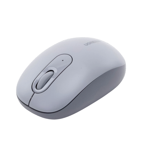 90669-AD-1-l Mouse Inalámbrico 2.4G 800/1200/1600/2400 DPI | Función de 3 botones | Alcance 10m | Silencioso | Ergonómico | Anti-caída y Anti-interferencias | Batería Alcalina AA incluida | Color Grey.