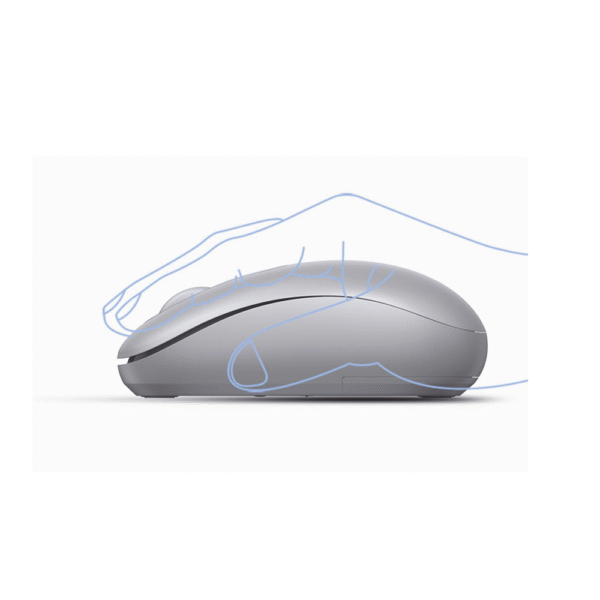90669-LAT-IZQ-l Mouse Inalámbrico 2.4G 800/1200/1600/2400 DPI | Función de 3 botones | Alcance 10m | Silencioso | Ergonómico | Anti-caída y Anti-interferencias | Batería Alcalina AA incluida | Color Grey.