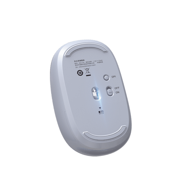 90671-FRENTE-l Mouse Inalámbrico 2.4G 800/1200/1600/2400 DPI | Función de 3 botones | Alcance 10m | Silencioso | Ergonómico | Anti-caída y Anti-interferencias | Batería Alcalina AA incluida | Color Dusty Blue