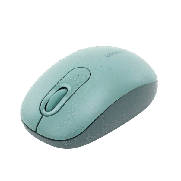 90672-AD-2-l Mouse Inalámbrico 2.4G 800/1200/1600/2400 DPI | Función de 3 botones | Alcance 10m | Silencioso | Ergonómico | Anti-caída y Anti-interferencias | Batería Alcalina AA incluida | Color Green.