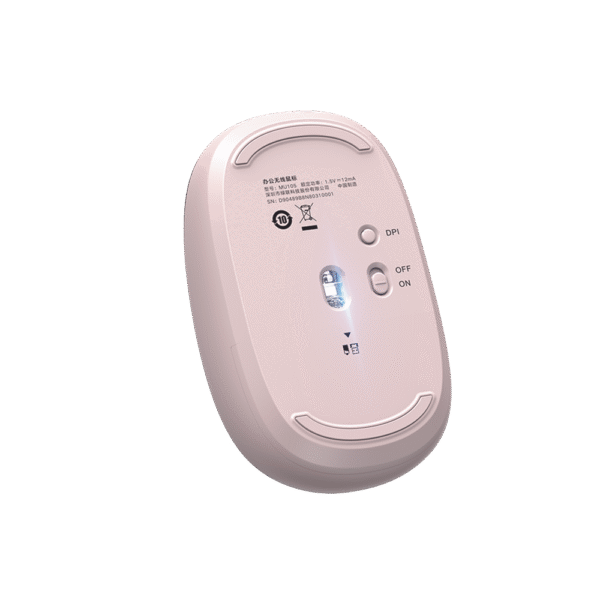 90686-FRENTE-l Mouse Inalámbrico 2.4G 800/1200/1600/2400 DPI | Función de 3 botones | Alcance 10m | Silencioso | Ergonómico | Anti-caída y Anti-interferencias | Batería Alcalina AA incluida | Color Dusty Blue