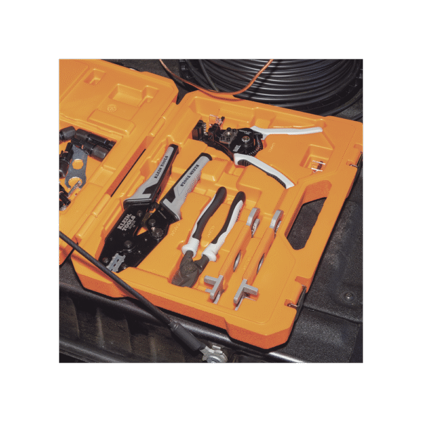 92919S-AD-2-l Juego de Herramientas de Conexión Fotovoltaica (Solar), 6 Piezas: Estuche, 2 Llaves Aisladas MC4, Cortador 1/0 AWG Al, Pelacables 6-12 AWG Sólido y 8-14 AWG Trenzado, Ponchadora MC4T 10-14 AWG