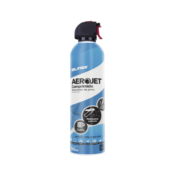 AEROJET360-AD-1-l Removedor de polvo y residuos (aire comprimido) con aplicación 360º para limpieza de equipos electrónicos, válvula anti-estallamiento, 660 ml