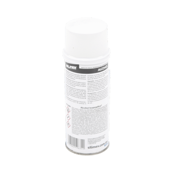 Alcohol Isopropílico en Aerosol para limpieza de equipos de vídeo, fibra óptica, cómputo, y equipo telefónico 250 ml