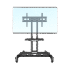 AVA1500601PNB-l Soporte de Pantalla con Ruedas / Compatible con Monitores de32 "a 75" / Base para Colocar Accesorios Adicionales / Vesa 200*200 -600*400