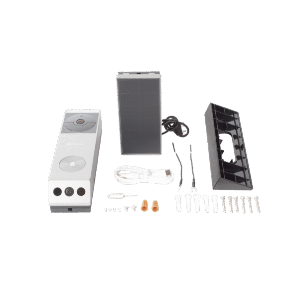Doorbell de Batería Recargable con Transformador de 5Vcc o Panel Solar (Incluye Panel) / 3 megapíxel / Doble Lente / Protección IP65 / Audio de Dos Vías