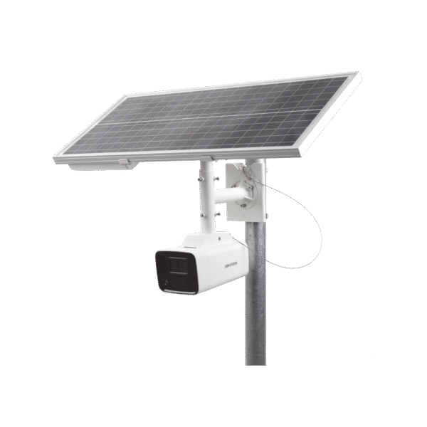 DS2XS2T47G1LDH_4G_C18S40-AD-2-h Kit Solar IP All in One / Cámara Bala ColorVu 4 Megapixel / Lente 4 mm / Panel Solar / Batería de Respaldo de Litio 23.2Ah (Hasta 24 Días) / Conexión 4G / Accesorios de Instalación
