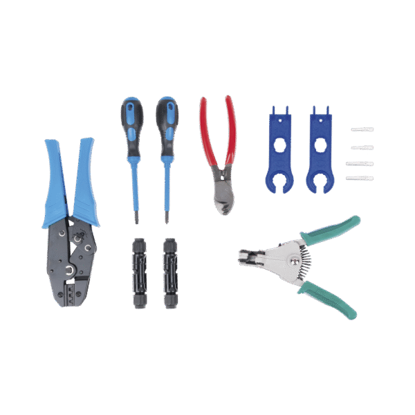 EPMC42-AD-3-l Juego de Herramientas y Accesorios, para Instalación de Sistema Solar. Incluye: Pinzas (3), Desarmadores (2), Llaves (2) y Accesorios (7).