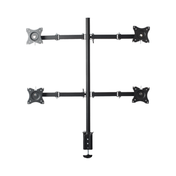 EPS710ED4-AD-2-l Montaje de Escritorio articulado para 4 monitores de 13 a 27" / Soporta hasta 15 kg / Vesa 75 x 75 / 100 x 100 / Acero