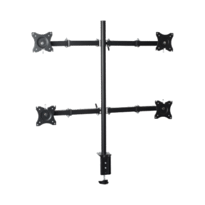 Montaje de Escritorio articulado para 4 monitores de 13 a 27" / Soporta hasta 15 kg / Vesa 75 x 75 / 100 x 100 / Acero