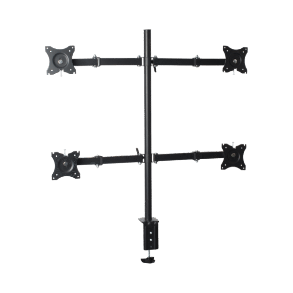 EPS710ED4-l Montaje de Escritorio articulado para 4 monitores de 13 a 27" / Soporta hasta 15 kg / Vesa 75 x 75 / 100 x 100 / Acero