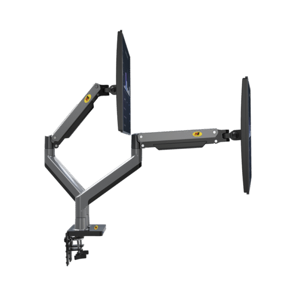 G35NB-AD-1-l Montaje de Escritorio articulado para 2 monitores de 22"-32" / Soporta hasta 15 kg x brazo / Vesa 75 x 75 / 100 x 100 / Acero / Giro: 360°
