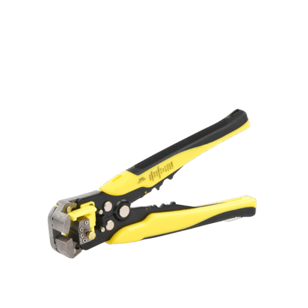 JX1301-AD-1-l Pinza multifuncional Pelacables, con terminal de pestaña, prensado automático de color amarillo.