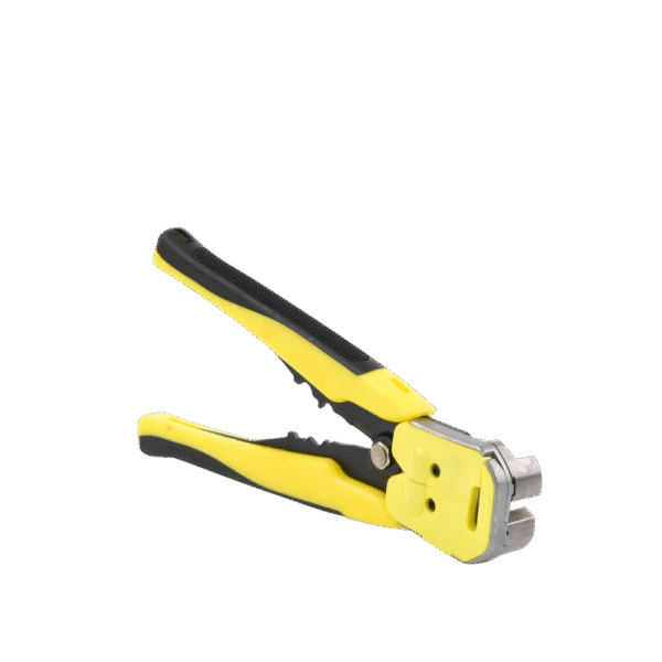 JX1301-AD-2-l Pinza multifuncional Pelacables, con terminal de pestaña, prensado automático de color amarillo.