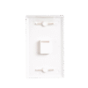 Placa de pared de 1 puerto, Keystone, Color Blanco
