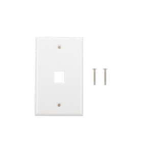 Placa de pared de 1 puerto, Keystone, Color Blanco