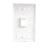 LPFP21-AD-1-l Placa de pared de 1 puerto, Keystone, con espacio para etiqueta, Color Blanco