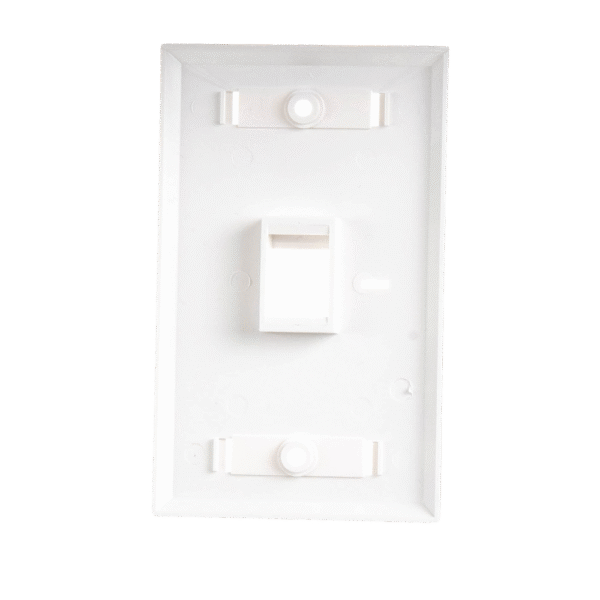 LPFP21-AD-1-l Placa de pared de 1 puerto, Keystone, con espacio para etiqueta, Color Blanco