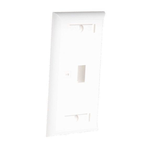 LPFP21-AD-2-l Placa de pared de 1 puerto, Keystone, con espacio para etiqueta, Color Blanco