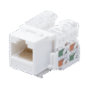 LPKJ601WH-l Módulo Jack Keystone Cat6 con terminación 110 (Punchdown) para faceplate - Color Blanco