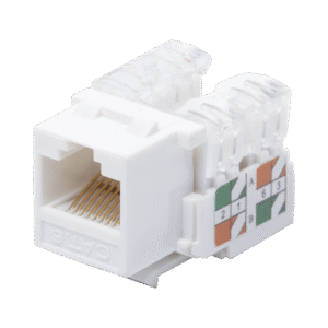 LPKJ601WH-l Módulo Jack Keystone Cat6 con terminación 110 (Punchdown) para faceplate - Color Blanco