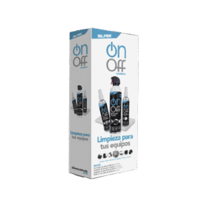 ONOFFCLEANERPACK-l Kit de Limpieza, incluye 4 productos especializados en limpieza de pantallas y superficies, equipo de cómputo y electrónicos
