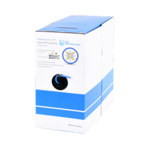 PROCAT6LITE-l Bobina de cable de 305 metros Cat6, CM, 24 AWG, Alto Rendimiento, ETL, UL, color azul, super flexible, para aplicaciones de videovigilancia, video HD, y redes de datos. Uso interior