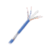 PROCAT6PLUS-LAT-IZQ-l Bobina de cable de 305 metros Cat6+, CM, CALIBRE 23 ALTO RENDIMIENTO, ETL,UL, color azul, super flexible, para aplicaciones de video vigilancia, video HD, y redes de datos. Uso interior.