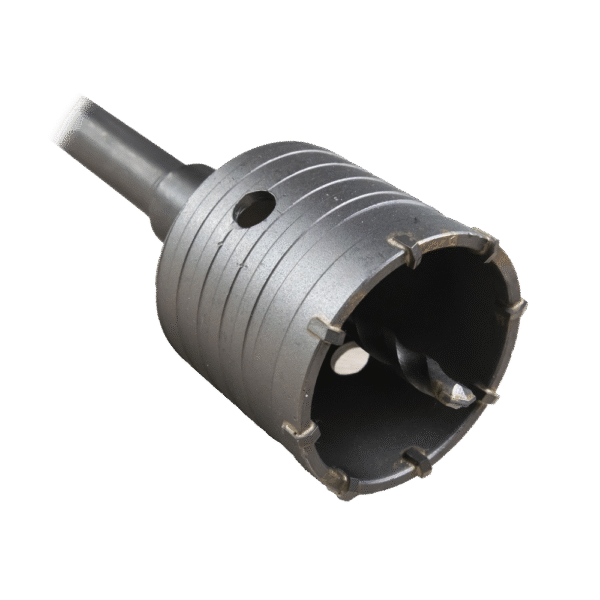 Broca Pasamuros SDS marca PRECISION, Sacabocado para Concreto de 65mm con Extensión de 220mm