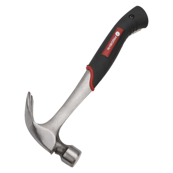 Martillo Uso Rudo de Acero Forjado de 16 oz. con Uña Curva. Con Sujetador Magnético de Clavos.