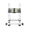 Escalera Telescópica de Aluminio Tipo Tijera de 1.9 + 1.9 Metros de Altura