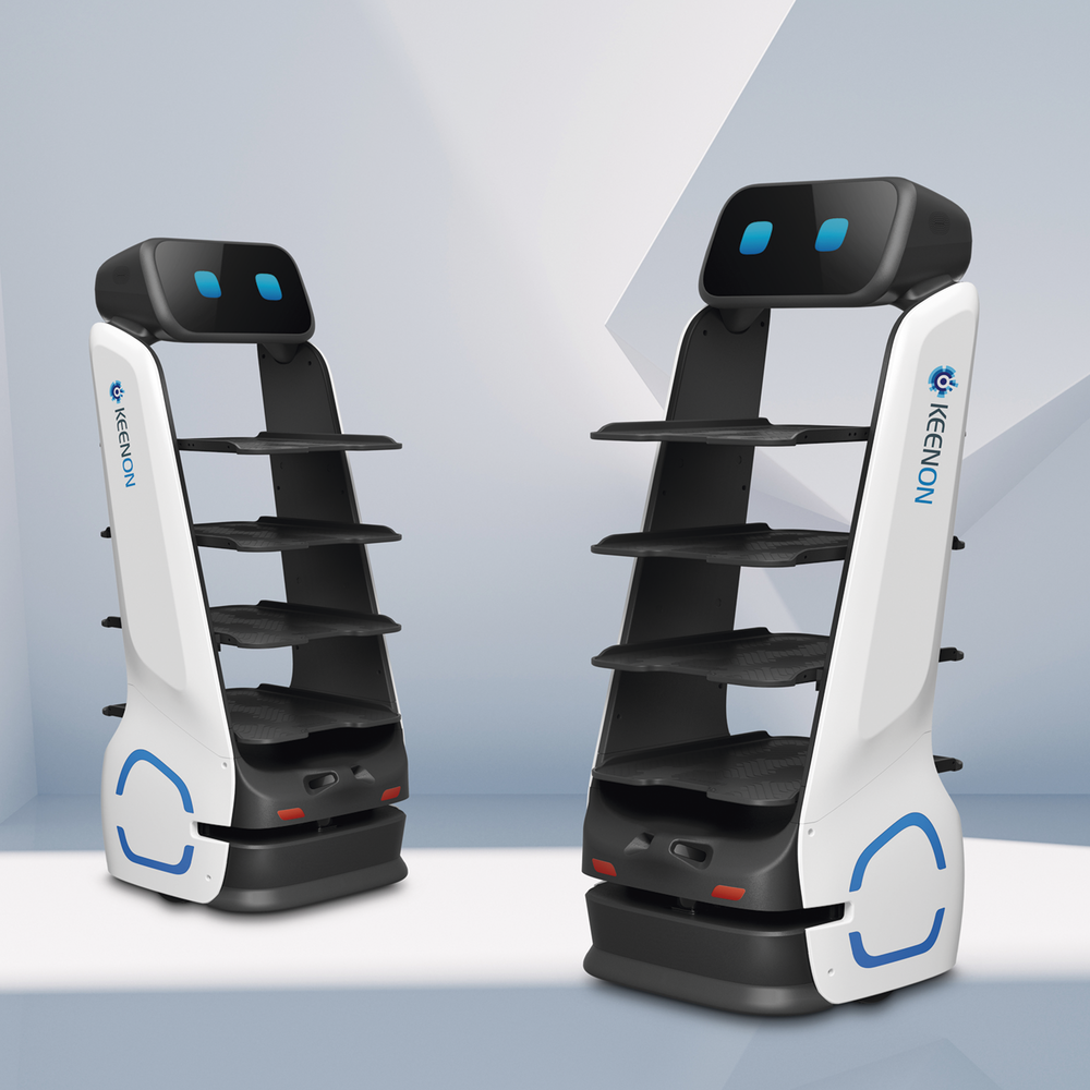 T9LS-AD-4-l Robot Autonomo para Servicio de Meseros Ubicado por SLAM (Laser) / Mejora el Servicio al Cliente / Soporta 10 Kgs por Charola / Ideal para Restaurantes, Cafeterias, Hospitales, Salones de Eventos