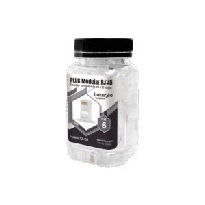 TC6100-l Bote con 100 Piezas de Plug Modular RJ45 Cat6 sin blindaje, chapado de oro a 30 micras para durabilidad extrema