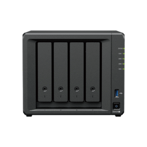 frontal_0S1000 (1) NAS DiskStation DS425+ | 4 Bahías | Intel Celeron J4125 2.7 GHz | 2 GB DDR4 / 2.5GbE + 1GbE | 2 Puertos USB 3.2 Gen 1 | 2 Ranuras M.2 NVMe | Hasta 80 TB | Synology DSM.