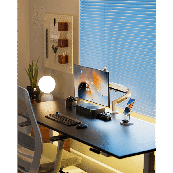 listado_0S1000 Brazo Ajustable para Monitor Ergonómico / Compatible con Monitores de 17" - 30" / Capacidad de Peso hasta 9 kg / Rotación 360° / Inclinación +85° a -30° / Giro 180° / Ajuste de Resorte de Gas / Color Blanco