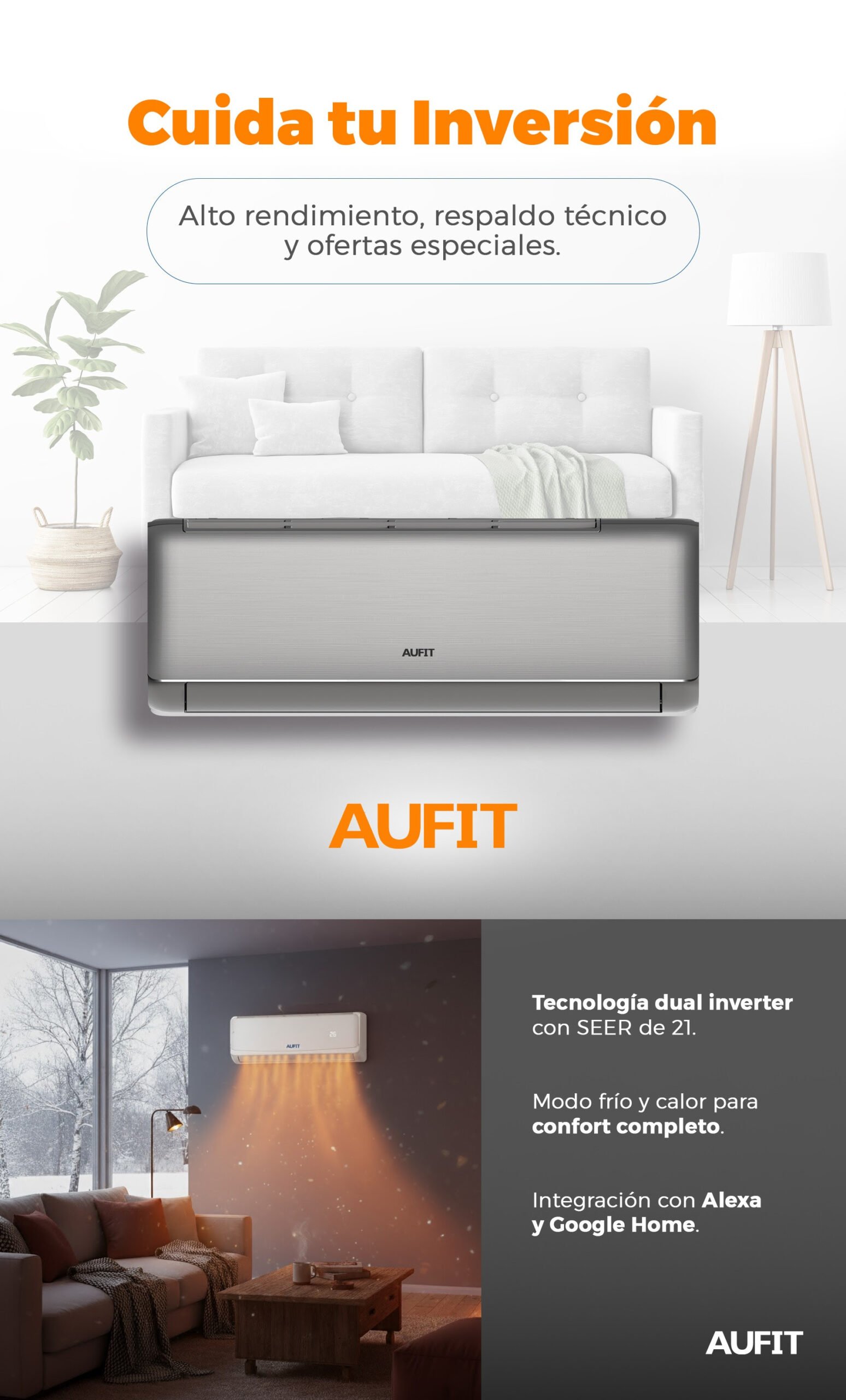 Base Universal para Unidad Externa de Minisplit / Montaje de pared / Capacidad de 1 a 2.5 toneladas