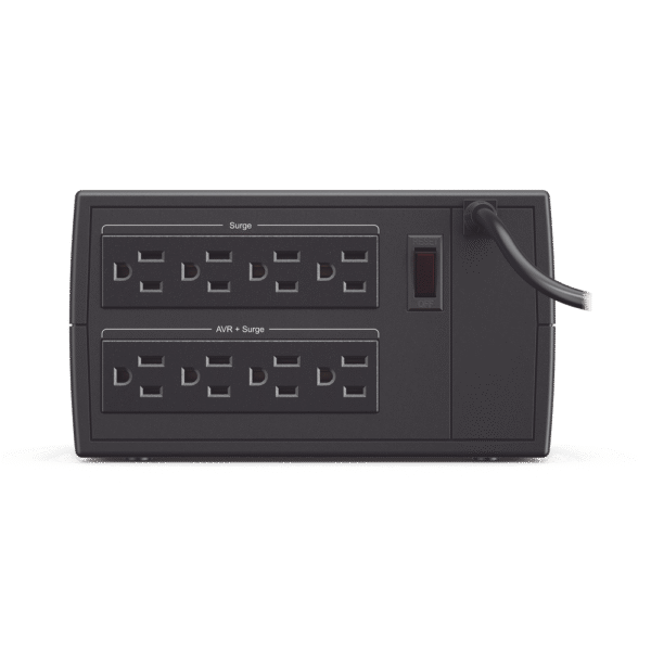 CL1000VR-AD-2-l Regulador De Voltaje de 1000VA/500W, Entrada NEMA 5-15P, Con 8 Salidas NEMA 5-15R y Supresión de Picos a 245 Joules