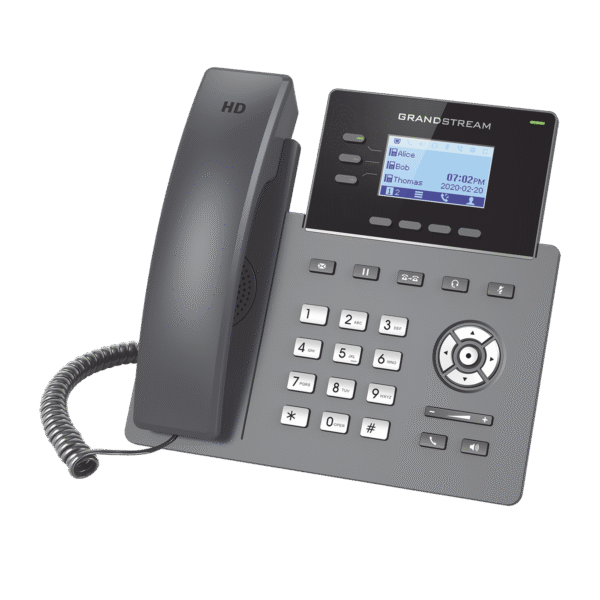 GRP2603P-LAT-DER-h Teléfono IP Grado Operador, 3 líneas SIP con 6 cuentas, puertos Gigabit PoE, codec Opus, IPV4/IPV6 con gestión en la nube GDMS